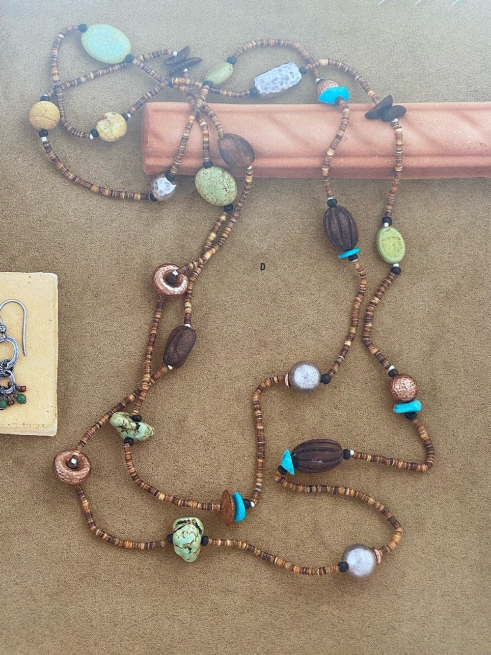 Silpada Bohemian Shell and Beaded Necklace 30”inches long N1569 - Picture 8 of 11